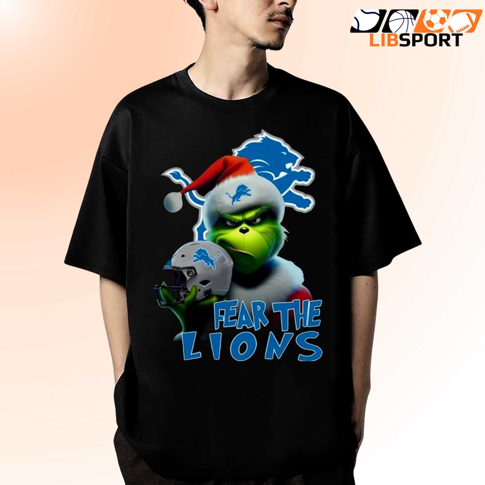 Grinch Detroit Lions Christmas T-Shirt, Funny Holiday Tee, Nfl Fan Gift